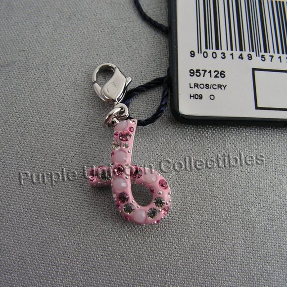 Swarovski Crystal Pink Hope Charm (Breast Cancer Awareness Pink Ribbon Charm) - Picture 4 of 4